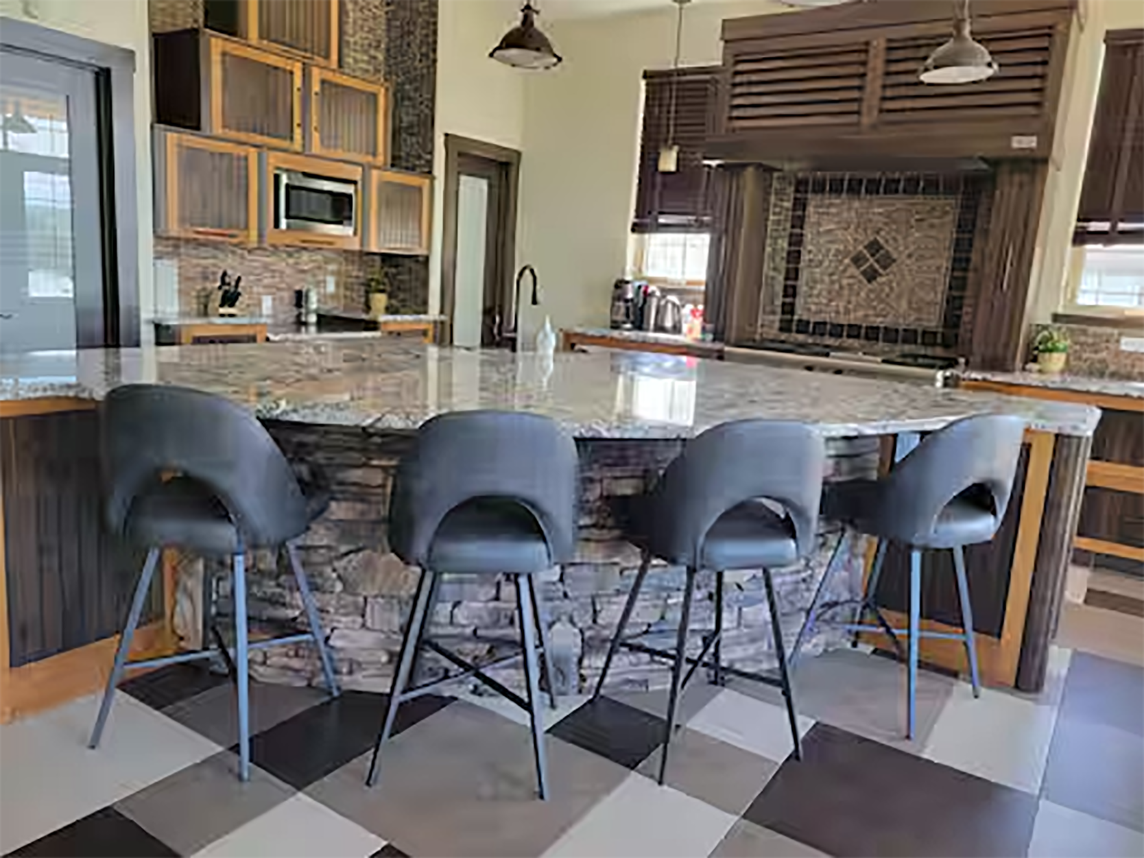 Secondary dining space with natural light